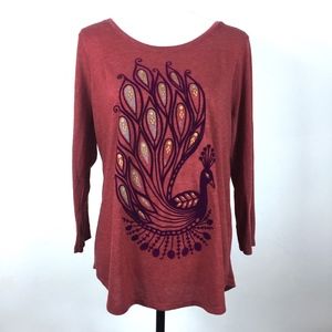 Lucky Brand Peacock Graphic T-shirt
